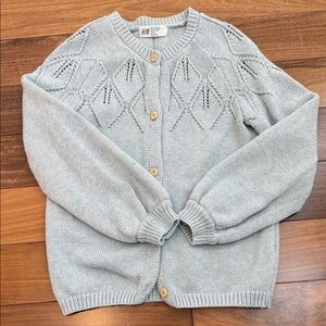 H&M Girls Baby Blue Knit Cardigan
